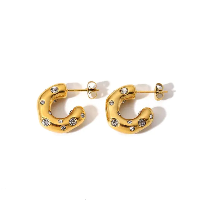 Leah Earrings in Gold